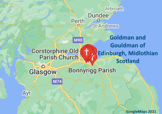 MAP Edinburgh, Midlothian, Scotland