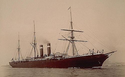 Ship 'City of Richmond' sailed from LIverpool to New York 1885 ... photo by unknown author - Unknown source, Public Domain, https://commons.wikimedia.org/w/index.php?curid=9700853