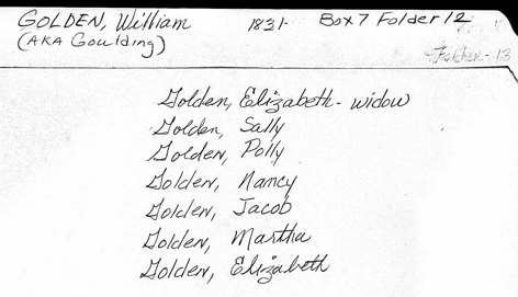 William Moody Golden Bibb County Estate Orphan Probate file